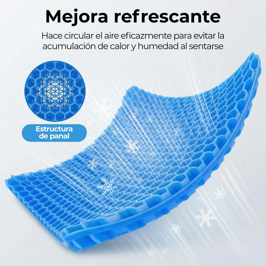 ☁️ Vuelve a disfrutar al sentarte | El Cojín de Gel que reduce la presión en espalda y caderas.