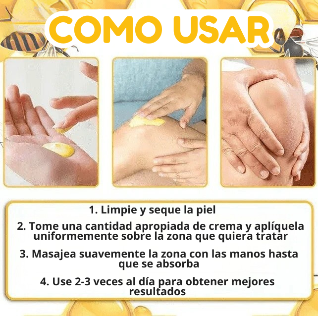 ✨ Alivio Total del Dolor y Rejuvenecimiento de la Piel en el mismo Día - Crema con Veneno de Abeja