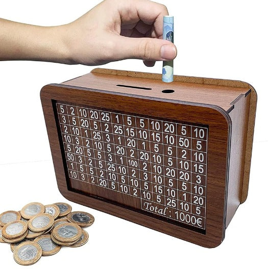 💰 CONVIERTE AHORRAR EN UN JUEGO QUE SÍ FUNCIONA - HUCHA DE MADERA 10.000€